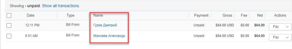 Paypal fraudulent Invoices