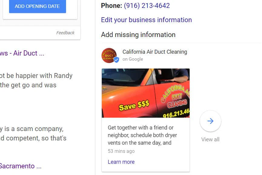 Google Offer Post in Knowledge Panel
