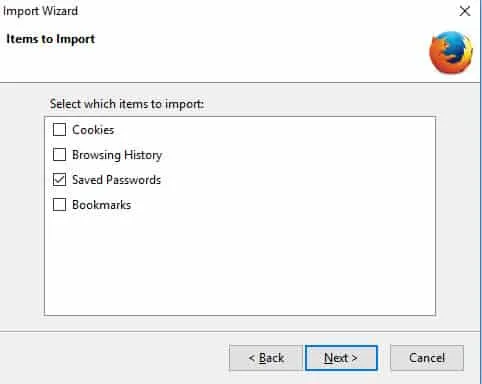 Import passwords