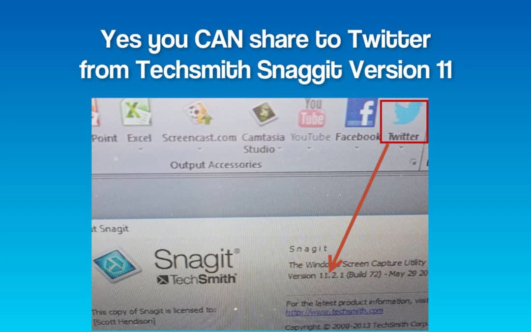 You CAN Share to Twitter From Techsmith Snaggit 11