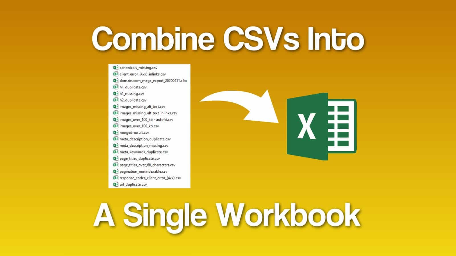 CSV to Excel Workbook Consolidator