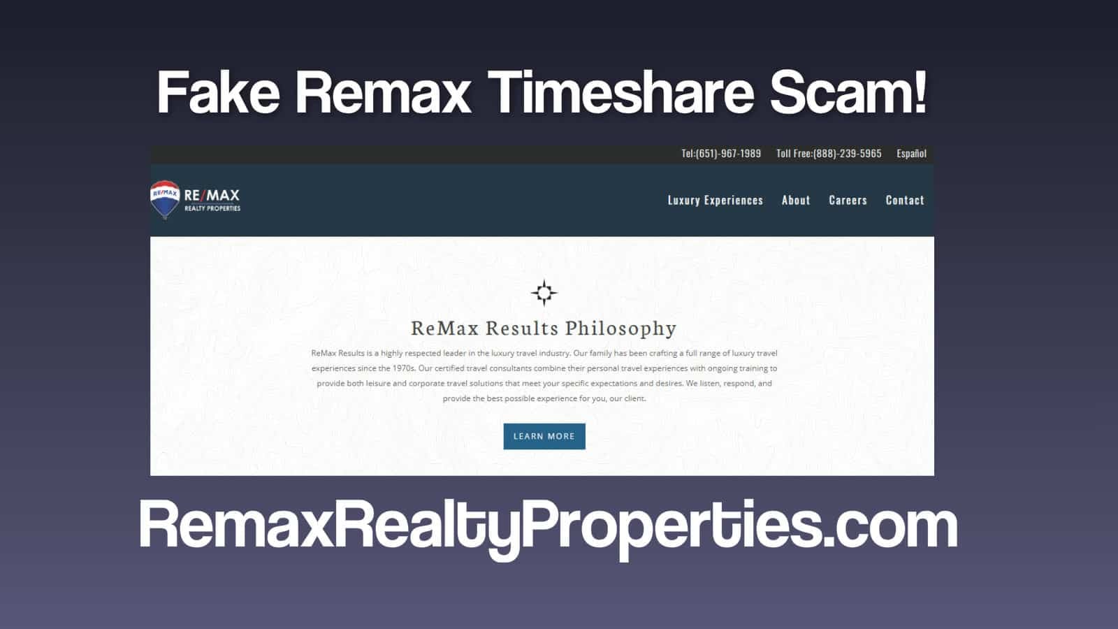 Remax Realty Properties – Time Share Rental Scam
