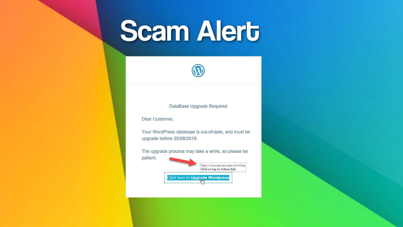 New Scam – Updating Your WordPress Database